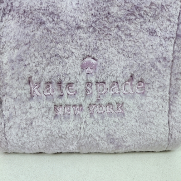 NWOT Kate Spade Ellie Lavender Purple Faux Fur Small Tote Bag - Picture 7 of 16